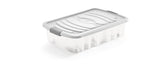 Bed Box With Locking Lid & Wheels 22.5L - Clear